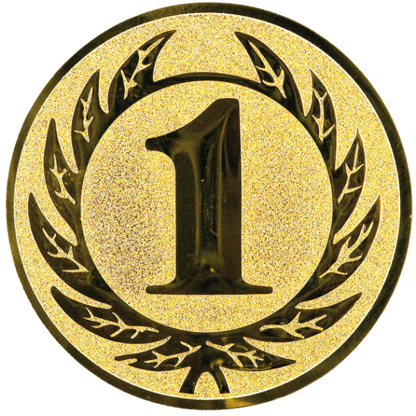 Emblemat Numer 1 złoty | aluminium 50mm