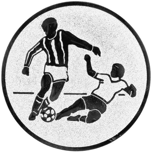 Emblemat Piłka Nożna Mężczyzn srebrny | aluminium 50mm