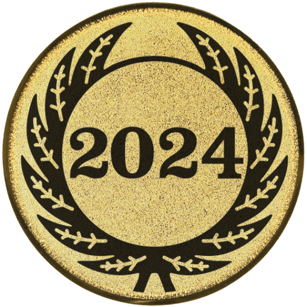 Naklejka Rok 2024 złota | folia 25mm