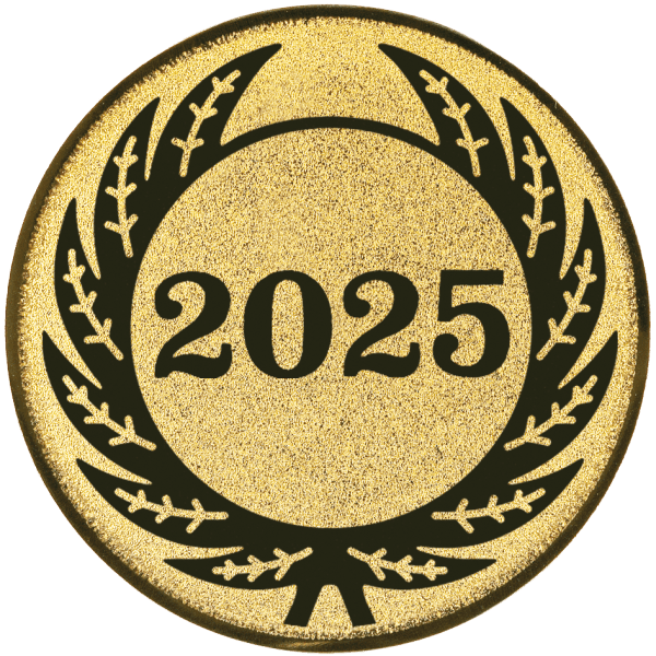Naklejka Rok 2025 złota | folia 25mm