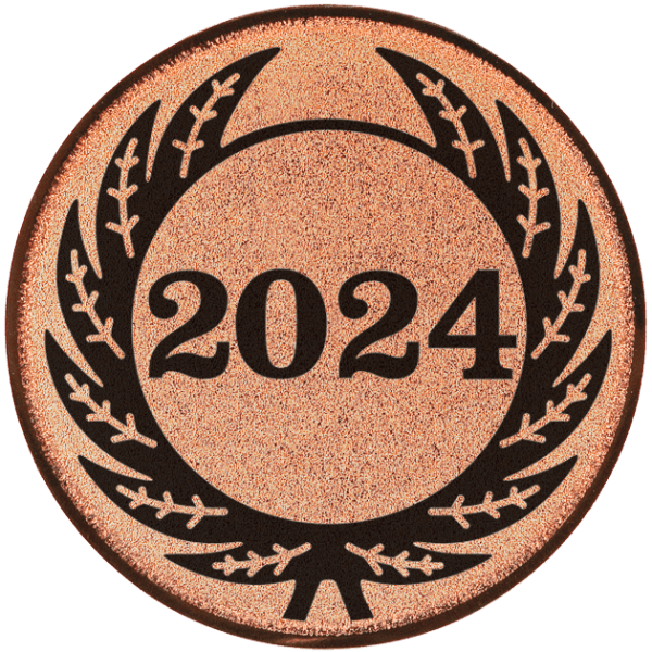 Naklejka Rok 2024 brązowa | folia 25mm
