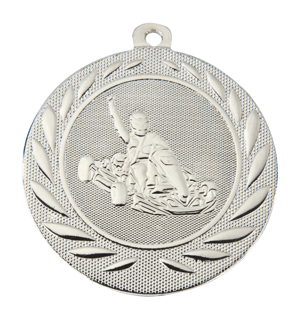 Medal Go-Kart srebrny | średnica 50mm