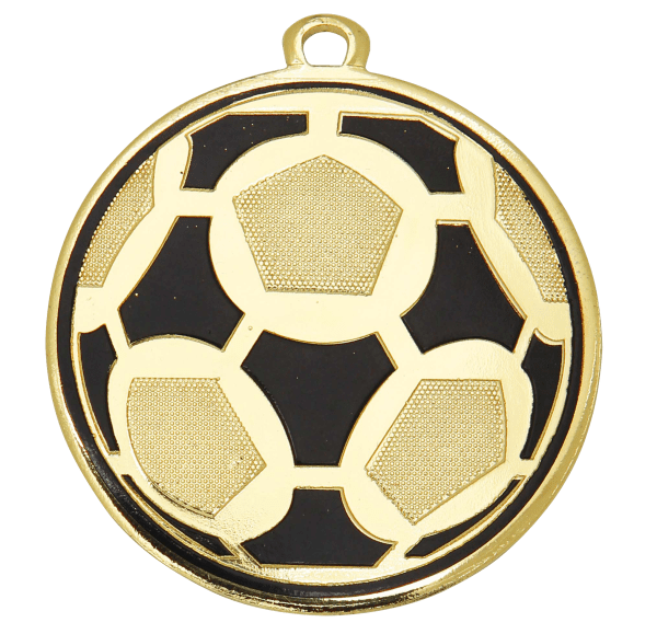 Medal Piłka Nożna złoty dwutonowy | średnica 50mm