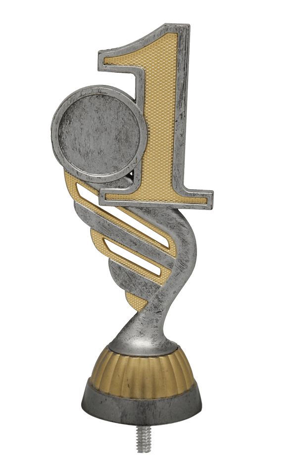 Figurka Numer 1 Antyczne Srebro/Złoto | wysokość 130mm