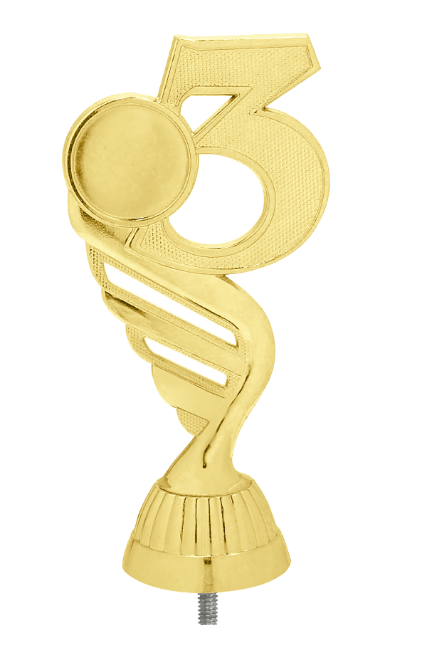 Figurka Numer 3 Złota | wysokość 130mm