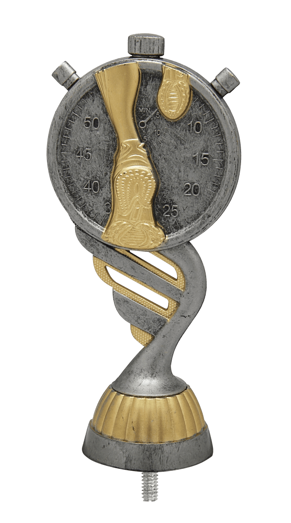 Figurka Biegacz Antyczne Srebro/Złoto | wysokość 130mm