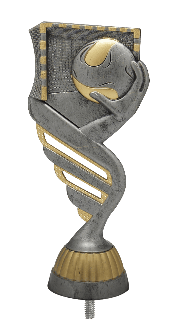 Figurka Piłka Ręczna Antyczne Srebro/Złoto | wysokość 130mm