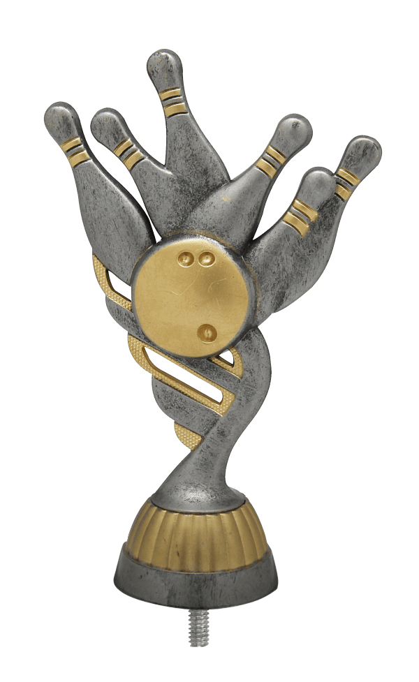 Figurka Kręgle Antyczne Srebro/Złoto | wysokość 130mm