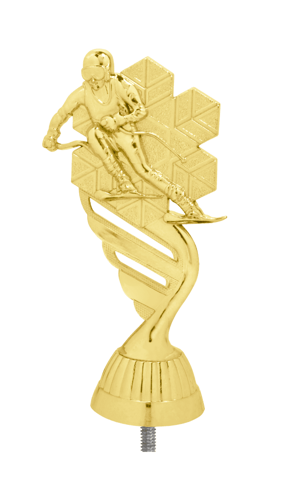 Figurka Narciarz Złota | wysokość 130mm