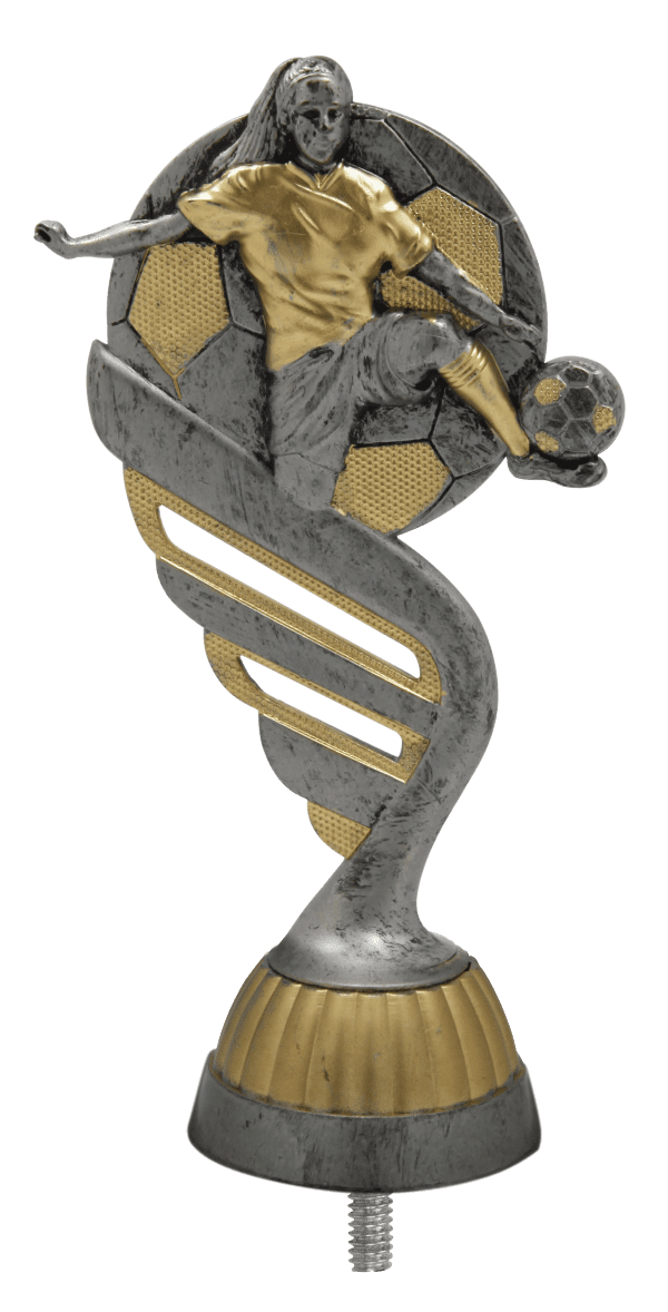 Figurka Piłkarka Antyczne Srebro/Złoto | wysokość 130mm