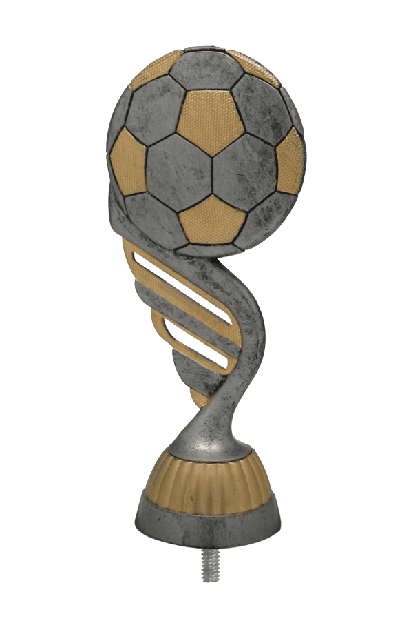 Figurka Piłka Nożna Antyczne Srebro/Złoto | wysokość 130mm