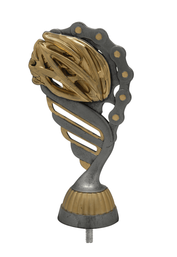 Figurka Kolarstwo Antyczne Srebro/Złoto | wysokość 130mm