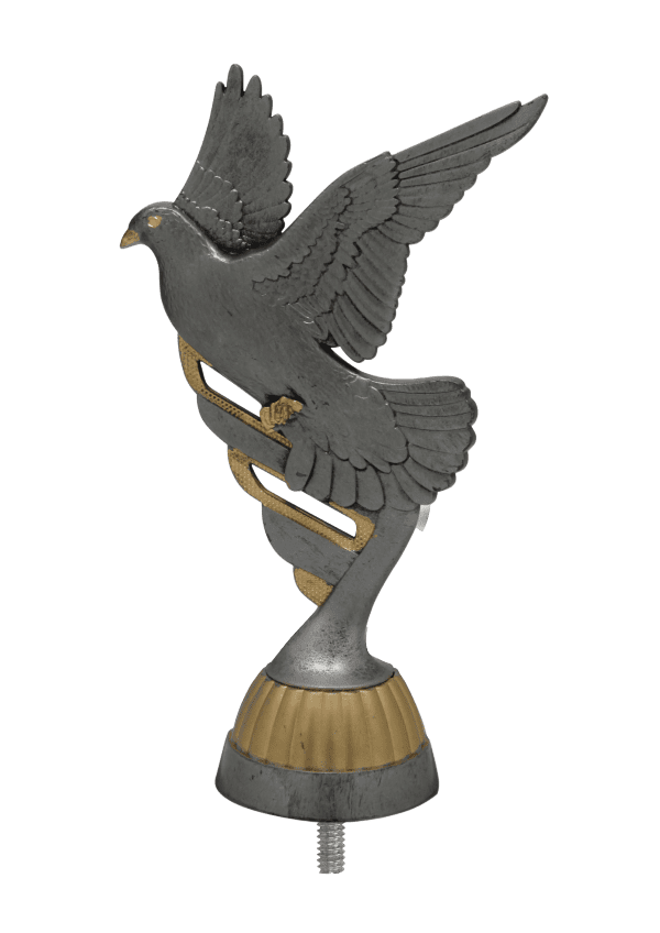Figurka Gołębie Antyczne Srebro/Złoto | wysokość 130mm