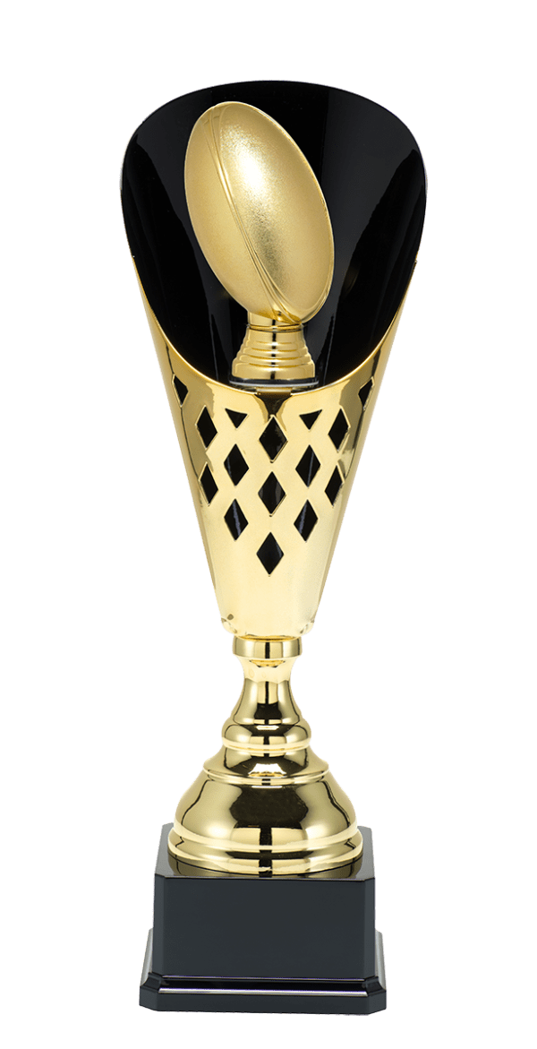 Puchar Rugby Złoto-Czarny Premium