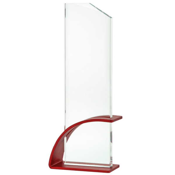 Szklane Trofeum Czerwone w Pudełku | wysokość 255mm