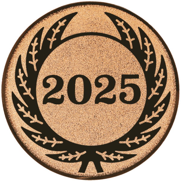 Naklejka Rok 2025 brązowa | folia 25mm