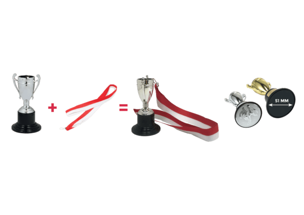 Medal Trophy złoty | wysokość 105mm szerokość 50mm - obrazek 2